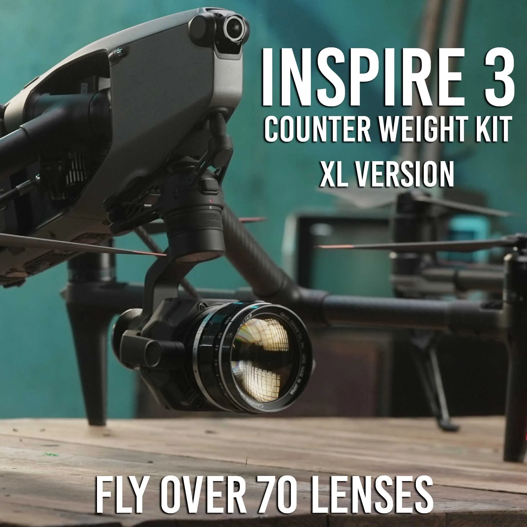 DJI Inspire 3 Counter weight Kit XL for flying other lenses. Fly 50 different lenses with this kit. MAKE ART NOW